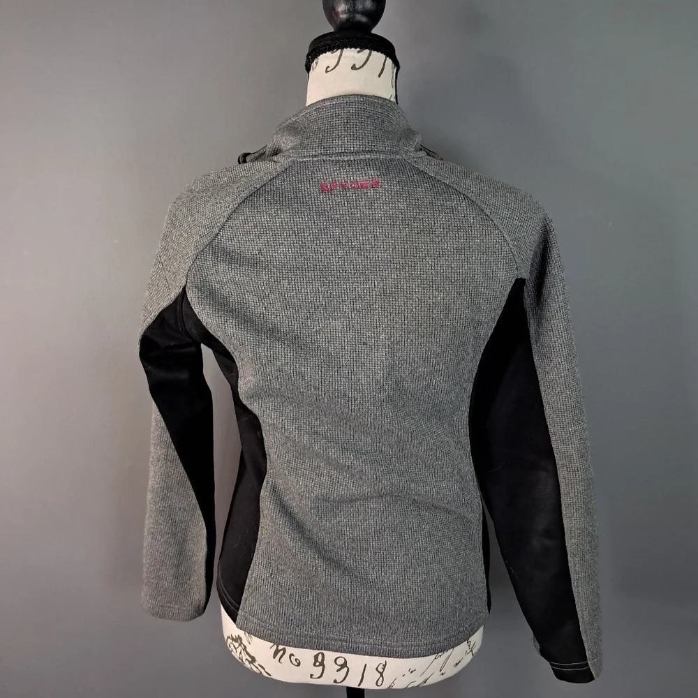 Spyder Youth Girls Cora Color Block Full Zip Fleece Jacket Gray Pink Size XL